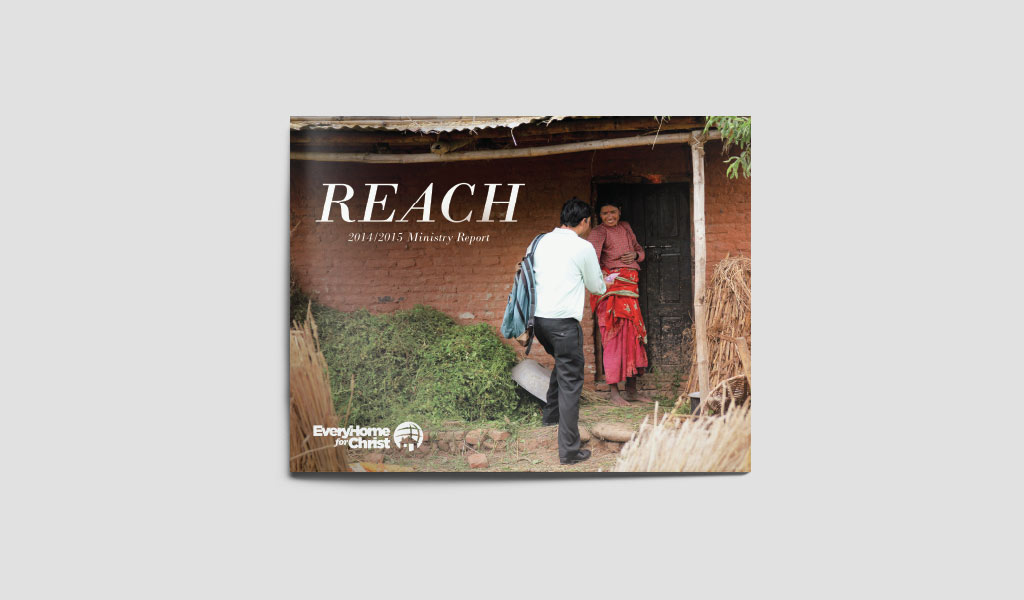 Reach ministry report cover design Isaac Reichenbach